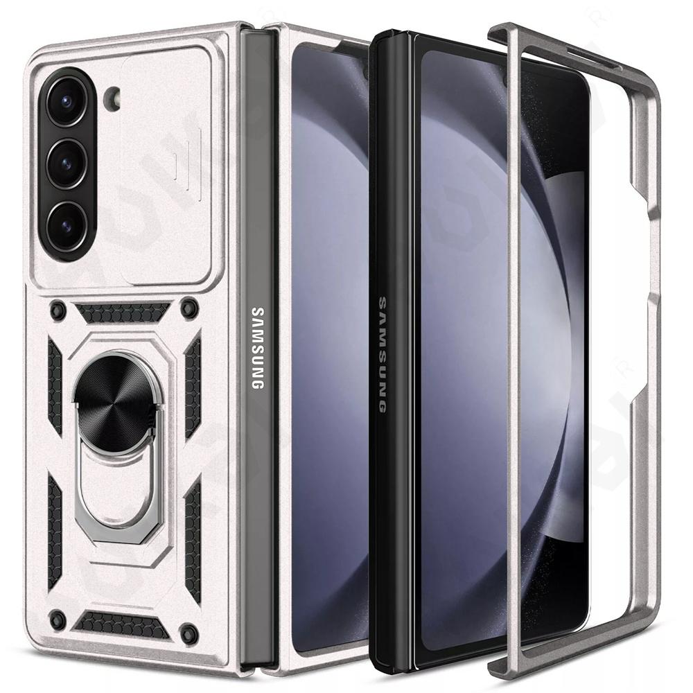 Case for Samsung Galaxy Z Fold 6 5 4 5G Ring Holder Kickstand Camera Protection Bumper Support Magnetic Car Mount Coque Cover