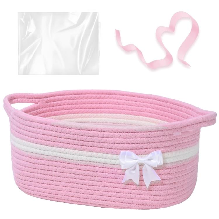 

Handmade Rope Basket With Comfortable Handle Suitable For Celebration And Decoration Decorative Bin