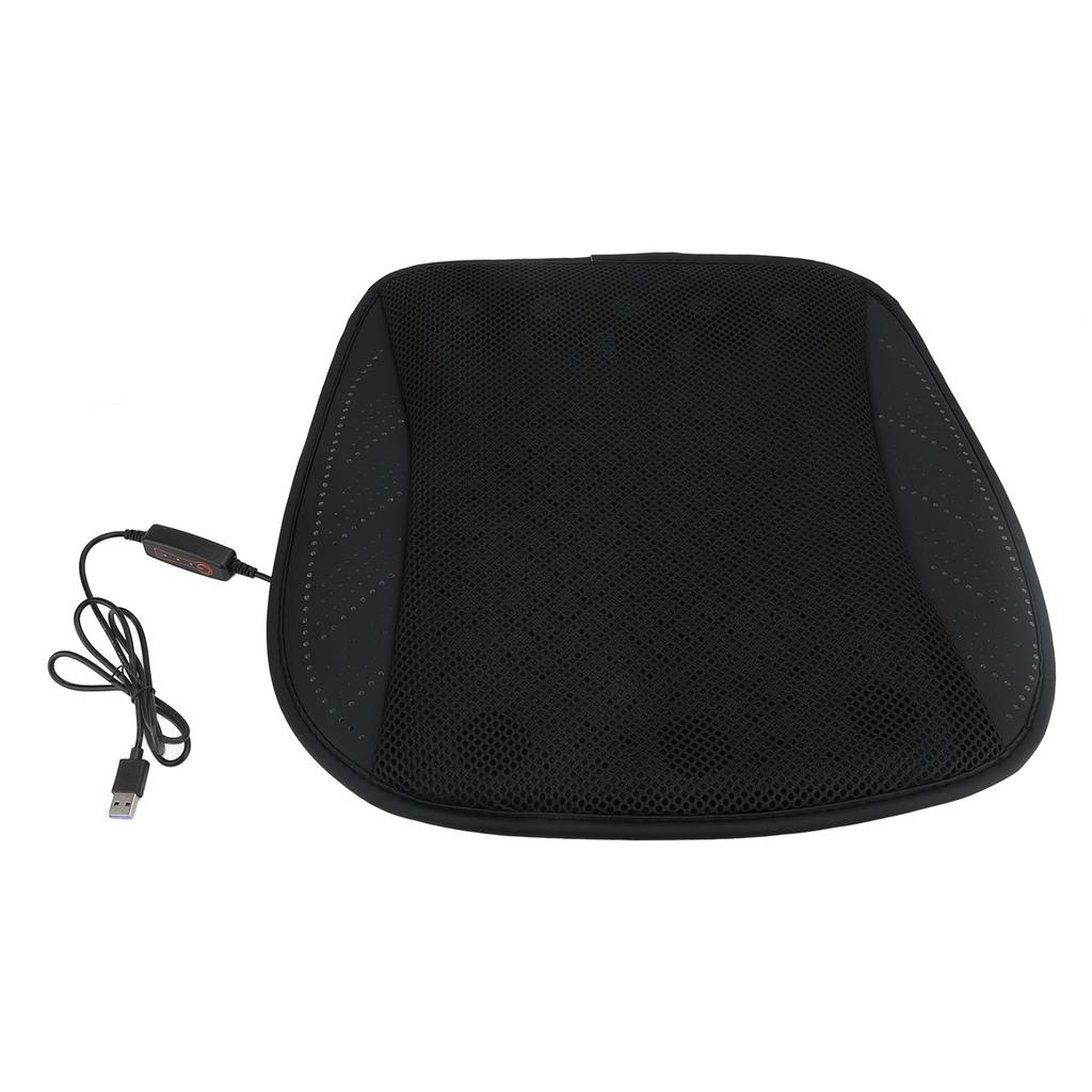 Ventilated Seating Cushion 8 Fan USB Plug In 3 Speeds Non Slip Detachable Cover for Home Car Office