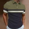 Men New Summer Casual Lapel Button Polo Shirt .