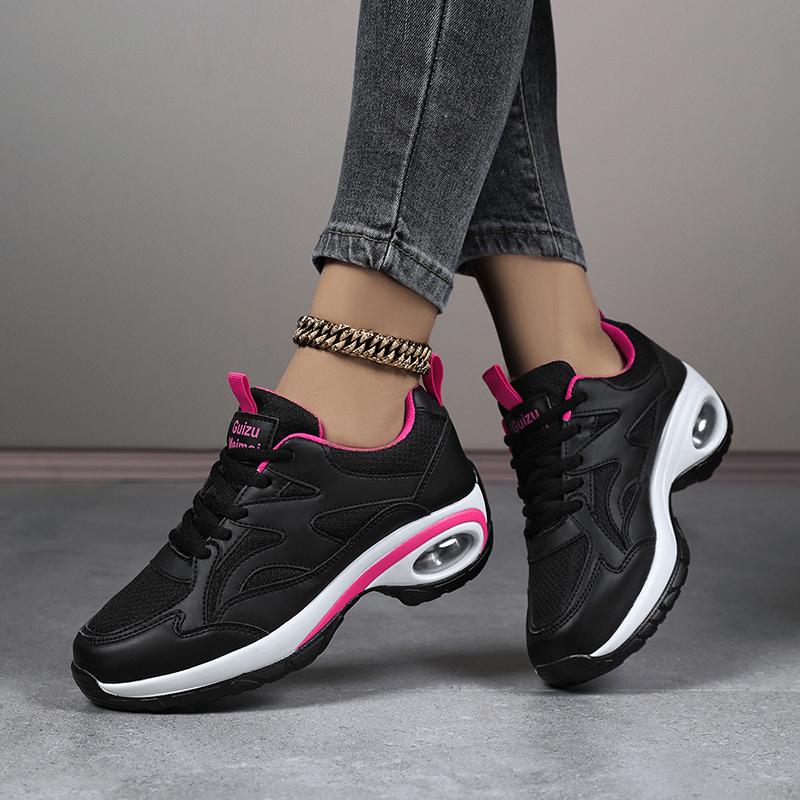 Fashion Lace-up Women's Running Shoes Fashion Air-cushion Sneakers Ladies Breathable Outdoor Walking Jogging Shoes