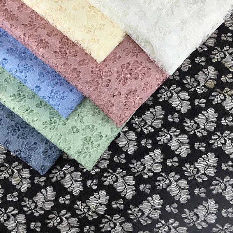 Spring/Summer Floral Lace Fabric for Women's Wedding and Evening Dresses, Cheongsams - Breathable & Non-Elastic Polyester.