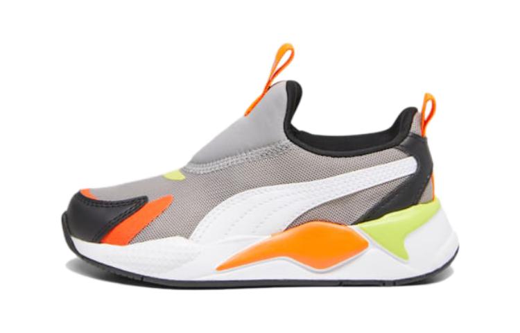 Puma RS-X3 Slip-On Little Kid Concrete Grey Rickie Orange 28