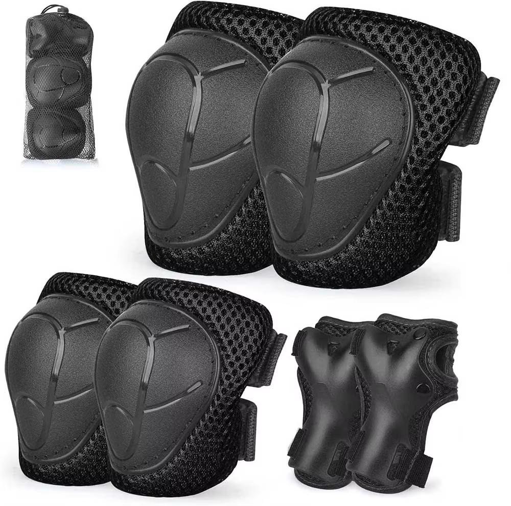 6PCS Kids Protective Gear Set for 3-14 Years, Knee Elbow Pads & Wrist Guards for Skating Cycling Scooter Rollerblading