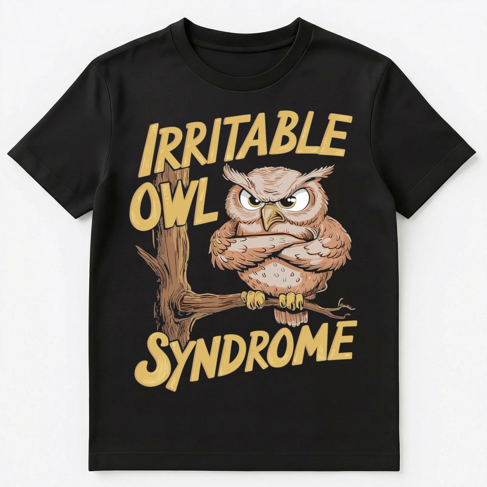 Funny Irritable Owl Syndrome Bowel Pun Unisex T-Shirt S