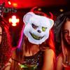 Hororový rozsvícený polštář na obličej Strašidelná chlupatá párty rekvizita Medvěd Králík Strašidelný halloweenský kostým pro halloweenské rave party