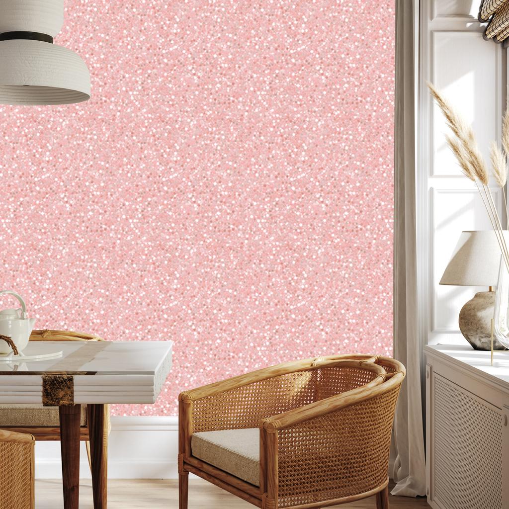 Coral Glitter Wallpaper for Living Room and Bedroom 50x1000