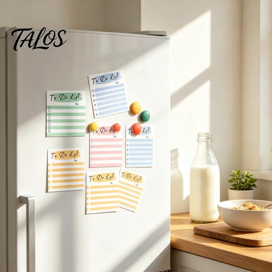 Portable Memo Stickers Striped Planning Sticky Notepads, Task Pads, Removable Colorful Index Tabs Self-Adhesive Note Paper for Daily To-Do Lists