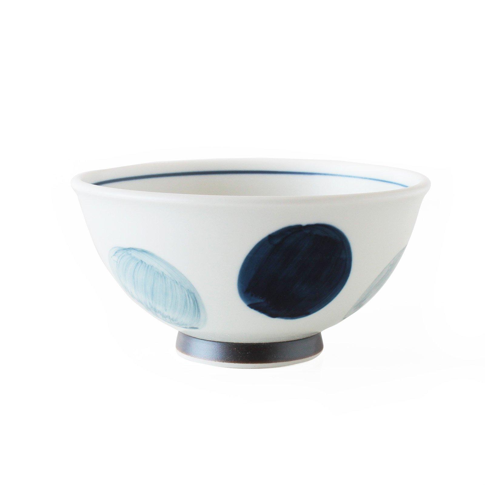 

Hasami Ware CtoC JAPAN Rice Round x H6 300 Bowl, Hand-Painted Pattern, Blue, 12 (cm), (cc) синий