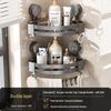DANLE No-Drill Suction Cup Corner Bathroom Shelf