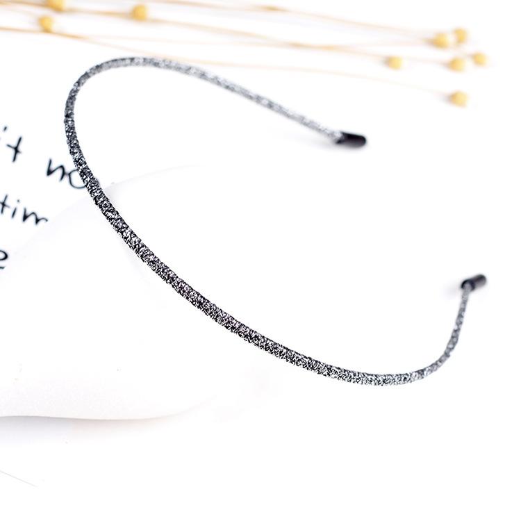 Women Classic Black Brown Plastic Headbands Thin Plain Matt Bright Color Hairbands Non-slip Hair Hoop For Daily Wear