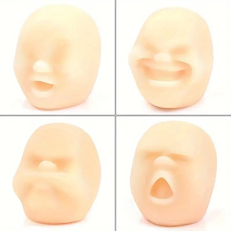 1 Pc Fun Simulated Human Face Emotion Ball, Fidget Toy Decompression Squeeze Ball Stress Toy For Kids And Adults