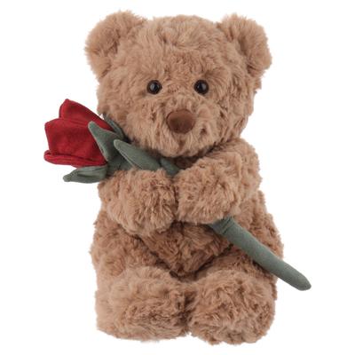 Aprikosenfarbenes Lamm Rose Kaffee Bär Plüschtier für Kinder, Weich und Niedlich, Flauschiger Rose Kaffee Bär für Mädchen und Jungen, 20cm