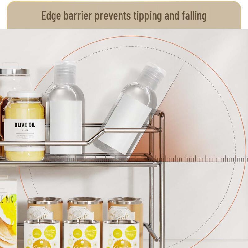 Modern 2-Tier Stainless Steel Countertop Spice Rack