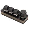 Mini 3 Key Keypad with Knob Custom Programming Hot Swappable Blue Switch Macro Mechanical Keyboard