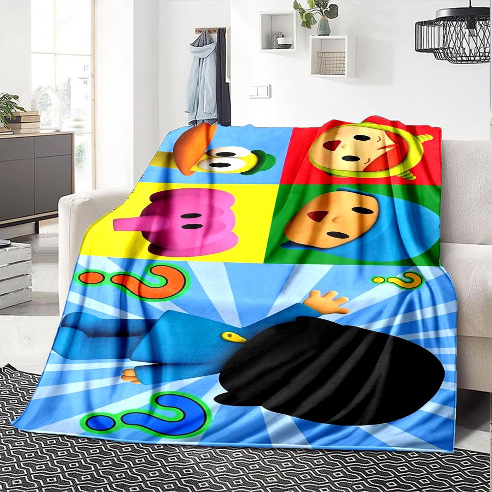 Pocoyo Blanket Durable Comfort Perfect for Seaside Livingroom Chair Four Seasons Universal Modern Style Perfect Gift for Relatives and Friends