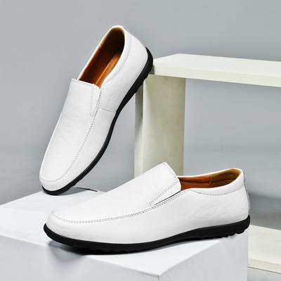Live Stream Leather Doudou Shoes Soft Leather Shoes Trend Line Casual Driving Lazy Shoes Driving Shoes