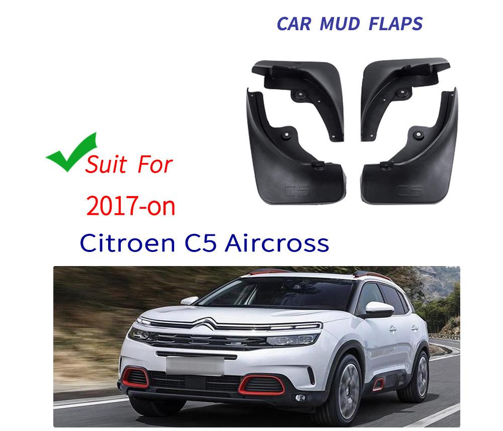 Set Mudflaps For Citroen C5 Aircross 2017 -on Mud Flaps Mudguards Front Rear Flap Baffle Muddy Splash Guards 2018 2019 2020 2025