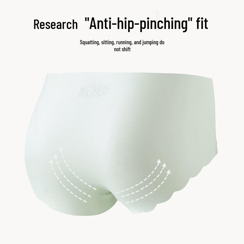 Yalu Women's Ice Silk Seamless Briefs - 4 Pack