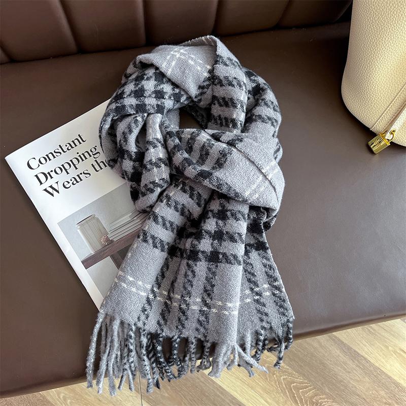 Cashmere Warm Scarf for Women Luxury Brand Design Winter Men Shawl Wrap Plaid Female Tassel Blankets Poncho Echarpe Stole