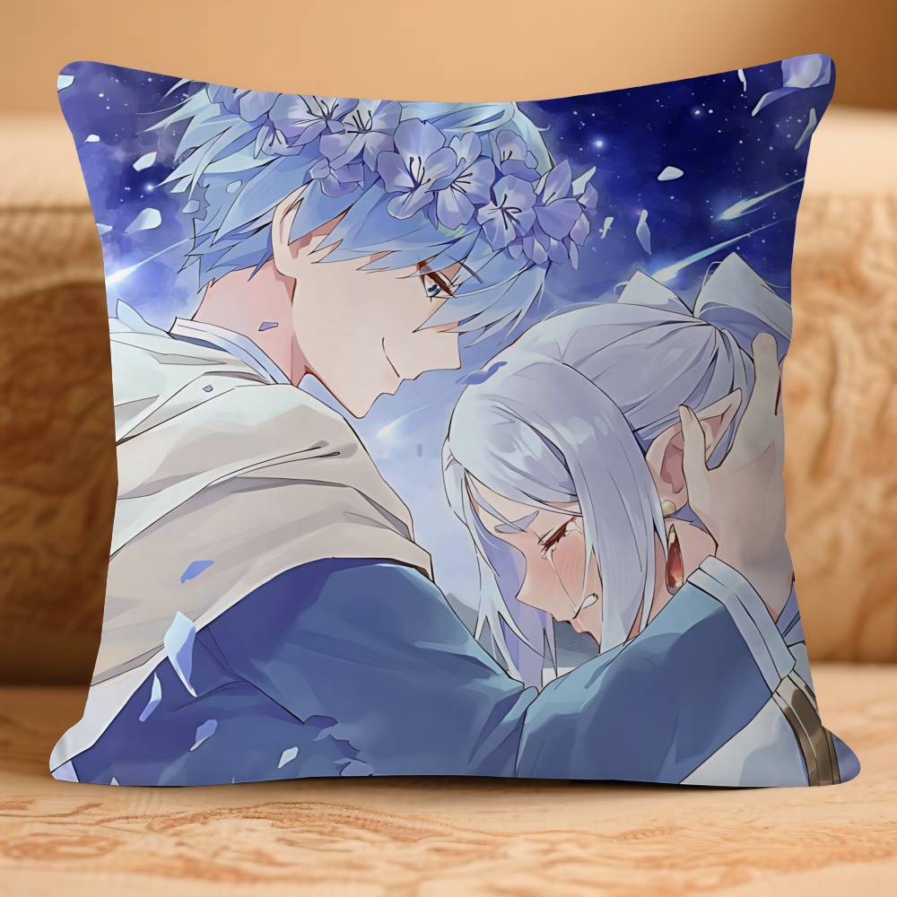 Anime F-FrierenS Pillow Case Removable Washable Cushion Cover – All-Season Soft Linen