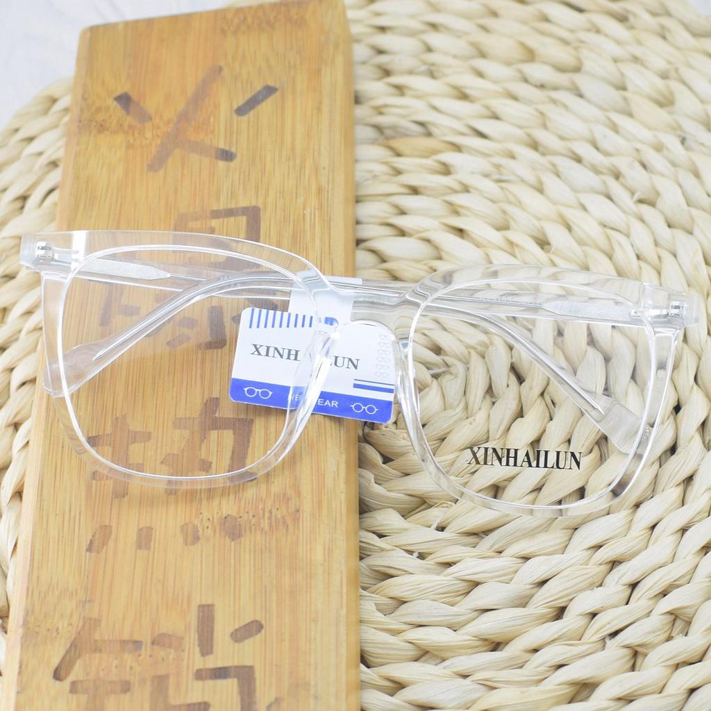 Stylish Unisex Large Frame Rectangular TR90 Transparent Eyeglasses