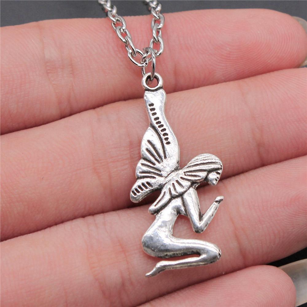 

Крылья ангела 45 см или 70 см длинное ожерелье цепь мужская бижутерия вечеринка оригинальное изготовление A14-34x15mm-45cm Chain