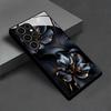 Schwarze Blumen Handyhülle Glas-Handyhülle für Samsung Galaxy S26 22 23 24 25 PLUS S21 22 23 24 25 ULTRA