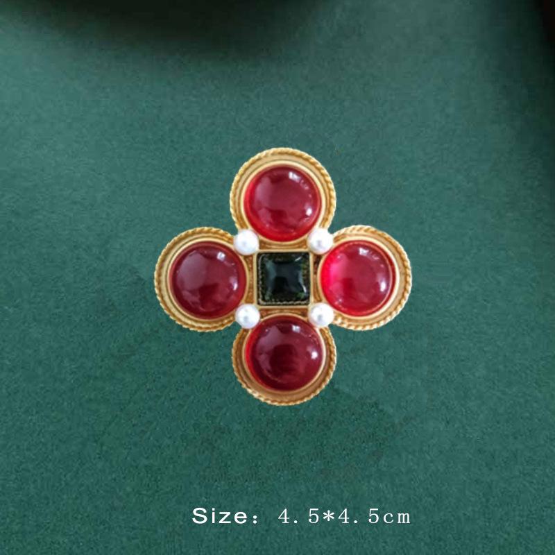 Colorful Baroque Pearl Gem Enamel Brooch Pin