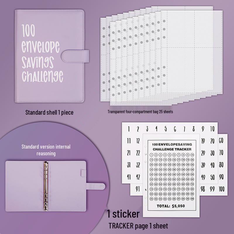 100-Day Cross-Border Savings Challenge Notebook for Couples