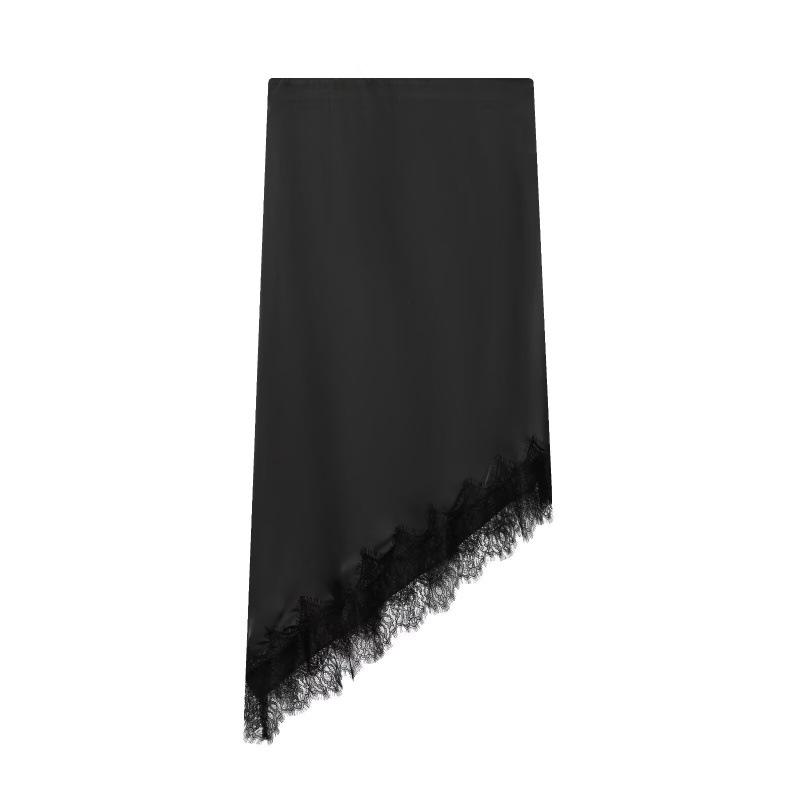 2025 Stylish European & American Lace Silk Satin Skirt - Sexy, Fashionable Women's Clothing