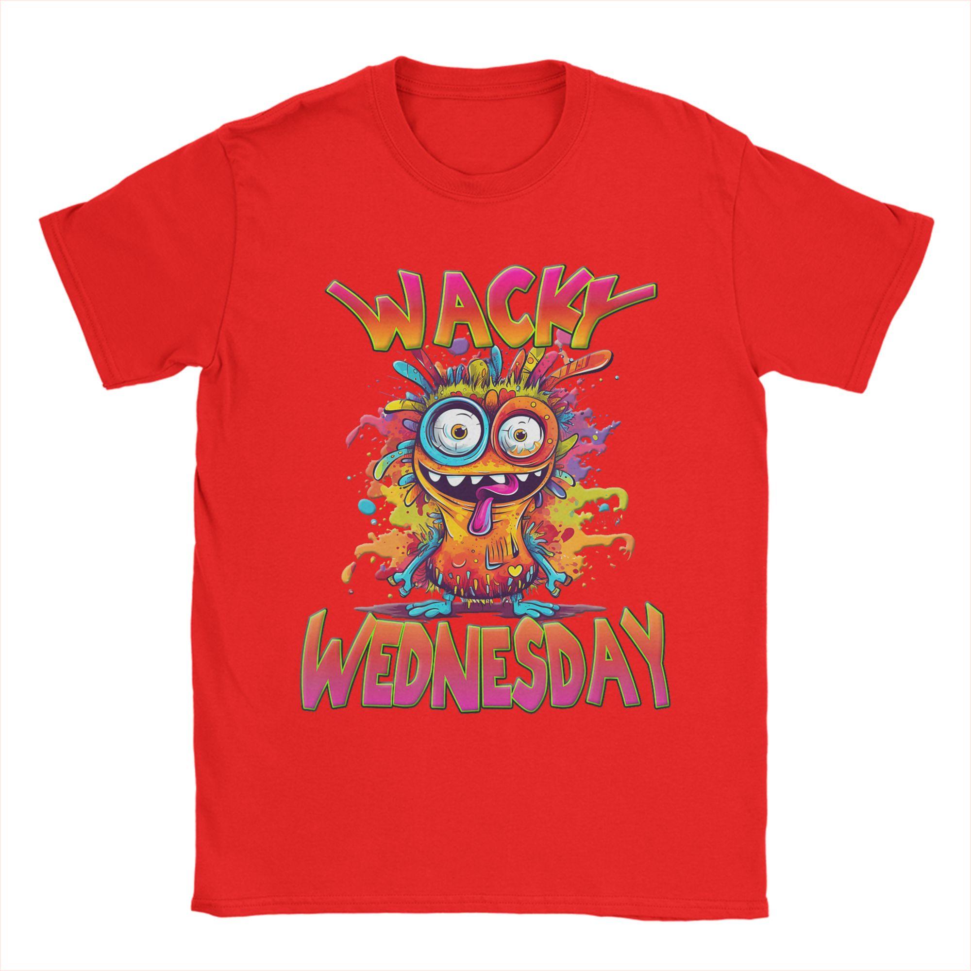 

Wacky Wednesday Spirit Week Party Day TShirts Unisex Funny Cotton Tee Shirt Crewneck Short Sleeve T Shirts Unique Clothes S
