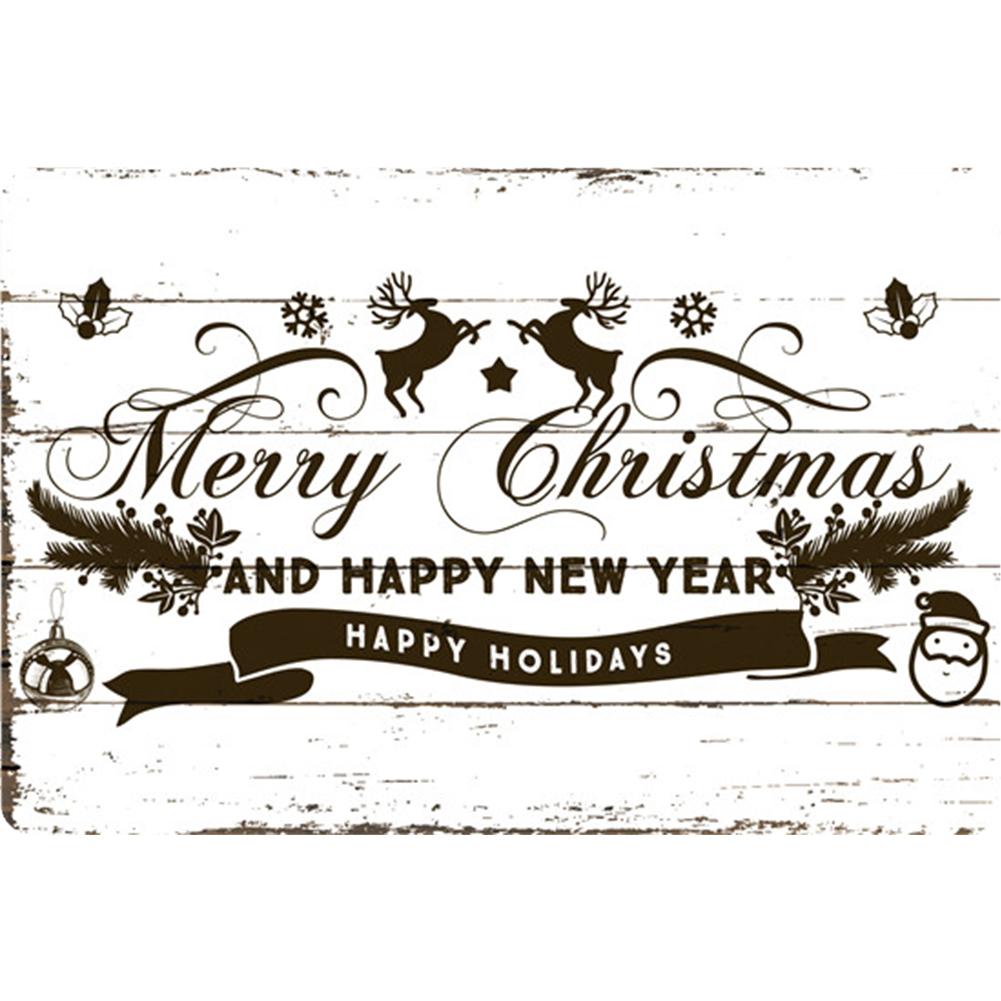 Merry Christmas Metal Tin Sign Plaque Cartoon Elk Snowflake Iron Painting Home Bar Cafe Pub Decoration Wall Art Plates