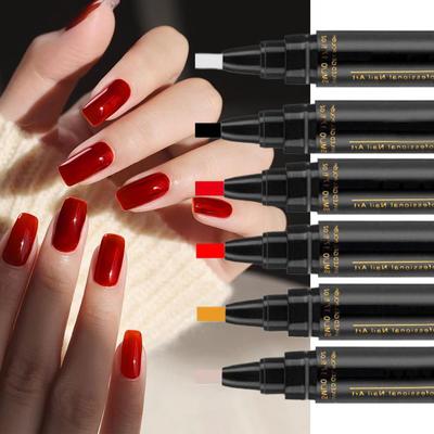 6pcs Nail Art Graffiti Pen Nail Marker Drawing Abstract Lines Fine Detail Floral Design Waterproof Nail Painting Manicure