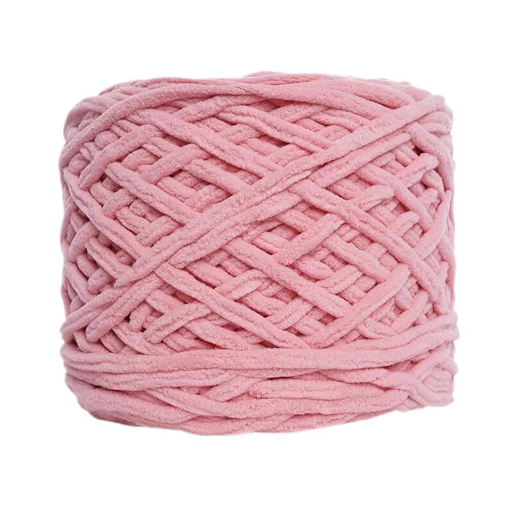 

190 г акрилової пряжі з м’якої тканої нитки, куля пряжі ручної роботи глибокий рожевий колір