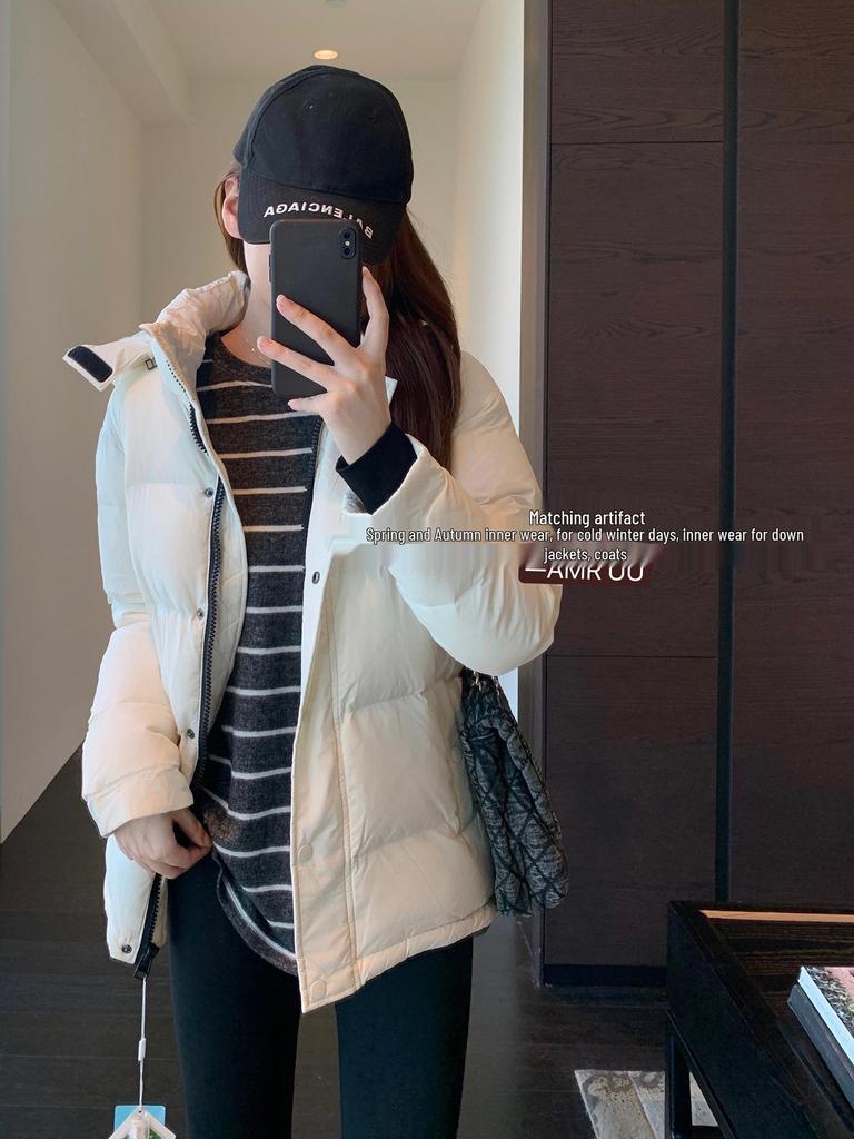 Women's Loose Striped Long-Sleeve T-Shirt: Flattering and Stylish Base Layer for Autumn/Winter 2025