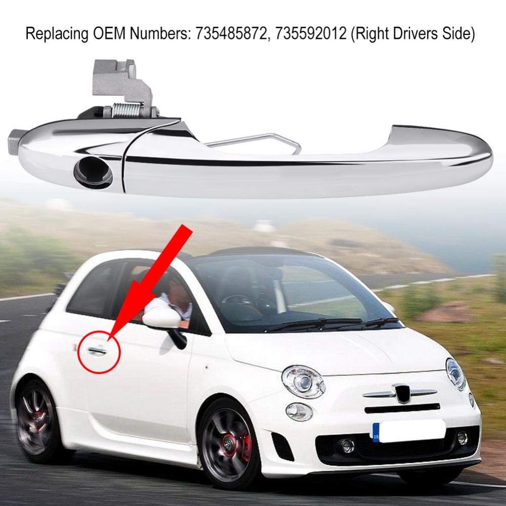 Right-hand Drive Exterior Door Handle for Fiat 500 (right, Driver's Seat)