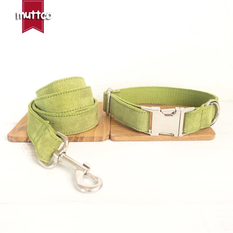 Pet Dog Collar and Green Leash Set - New Style XS