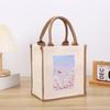New Canvas Handbag Tourist Picnic Storage Bag Simple and Large Capacity Tote Bag
