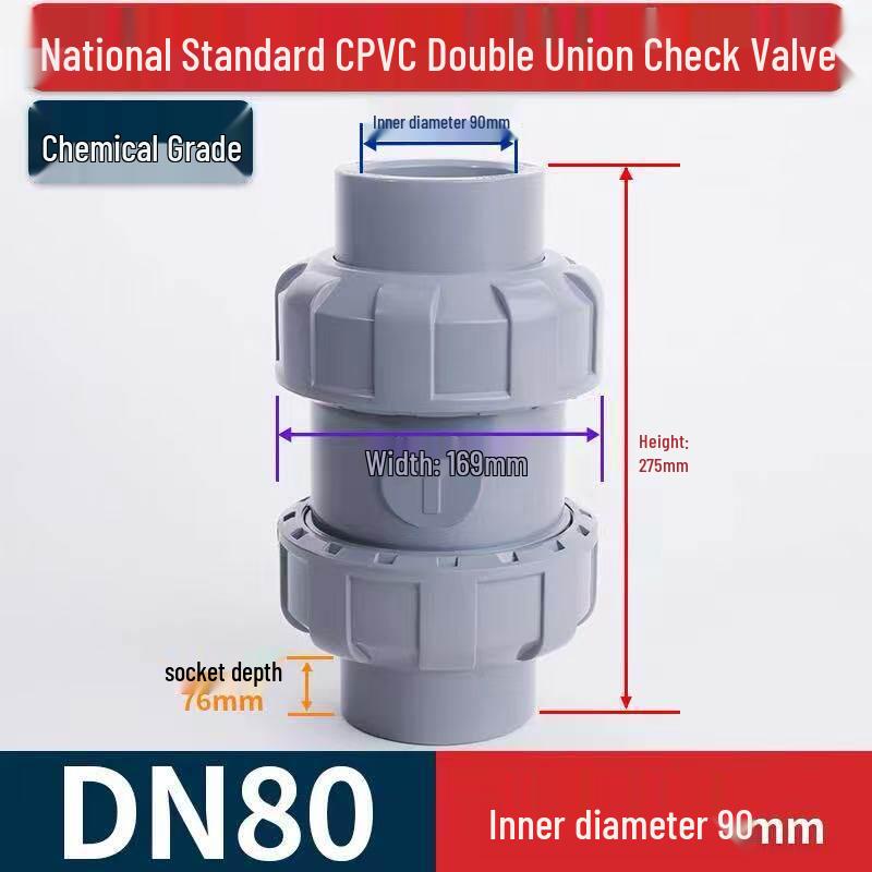 CPVC Solvent Weld Single Union One-Way Check Valve