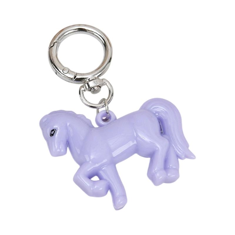 Exquisite 3D Horse Keychain Crafted from Sturdy Acrylic with Lifelike Details for Bag Decors Key Holder Lightweight Portable Gift