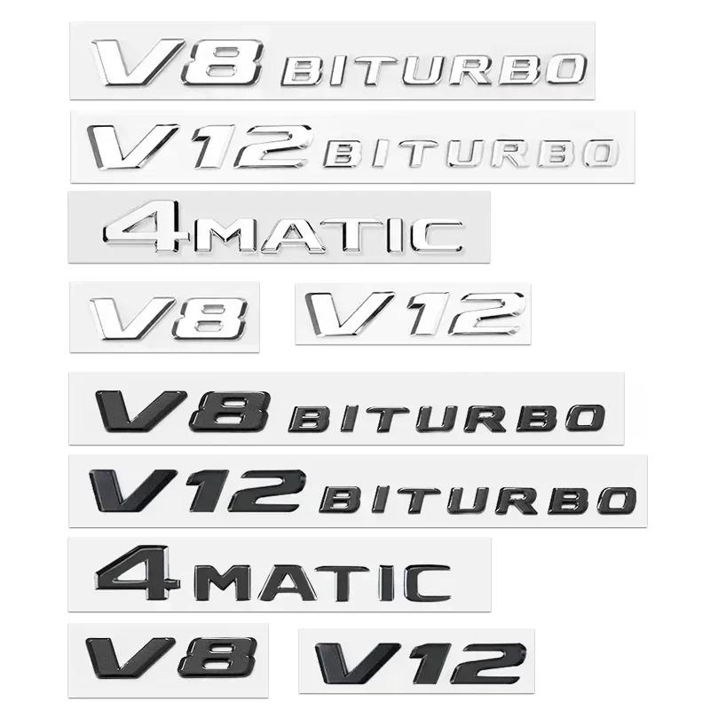 Njrgz1 2025 New 3d Letters For Car Stickers Mercedes Benz AMG C200 C220 C250 C300 E300 E320 V6 V8 W205 W204 W213 Trunk Emblem Logo Acce