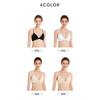 Summer Solid Color Front Button Triangle Bra Cotton Feel No Underwire Bra Breathable Back Women's Bra