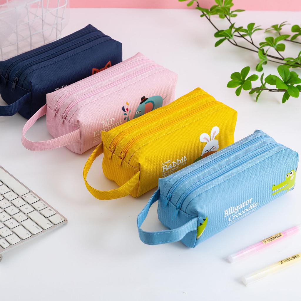 Large Capacity Cute Cartoon Pencil Case for Women - Custom Logo Printing Available