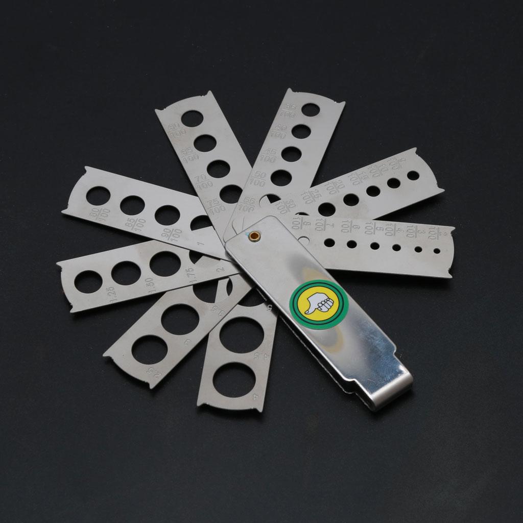 Jewellers Tools Diamond Gemstone Fan Measuring Tool Round Gem Gauge Multipurpose for Stone Jewelry Measuring Tool