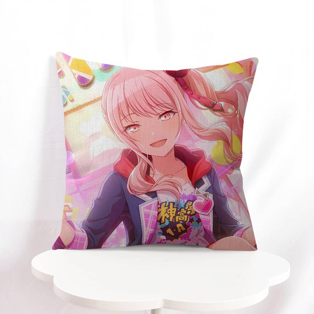 

M-Mizuki A-Akiyama Cartoon Pillowcase Toon Gift Cushion Cover Bedroom Home Sofa Chair Seat Decor Pillow Case 16x16Inch