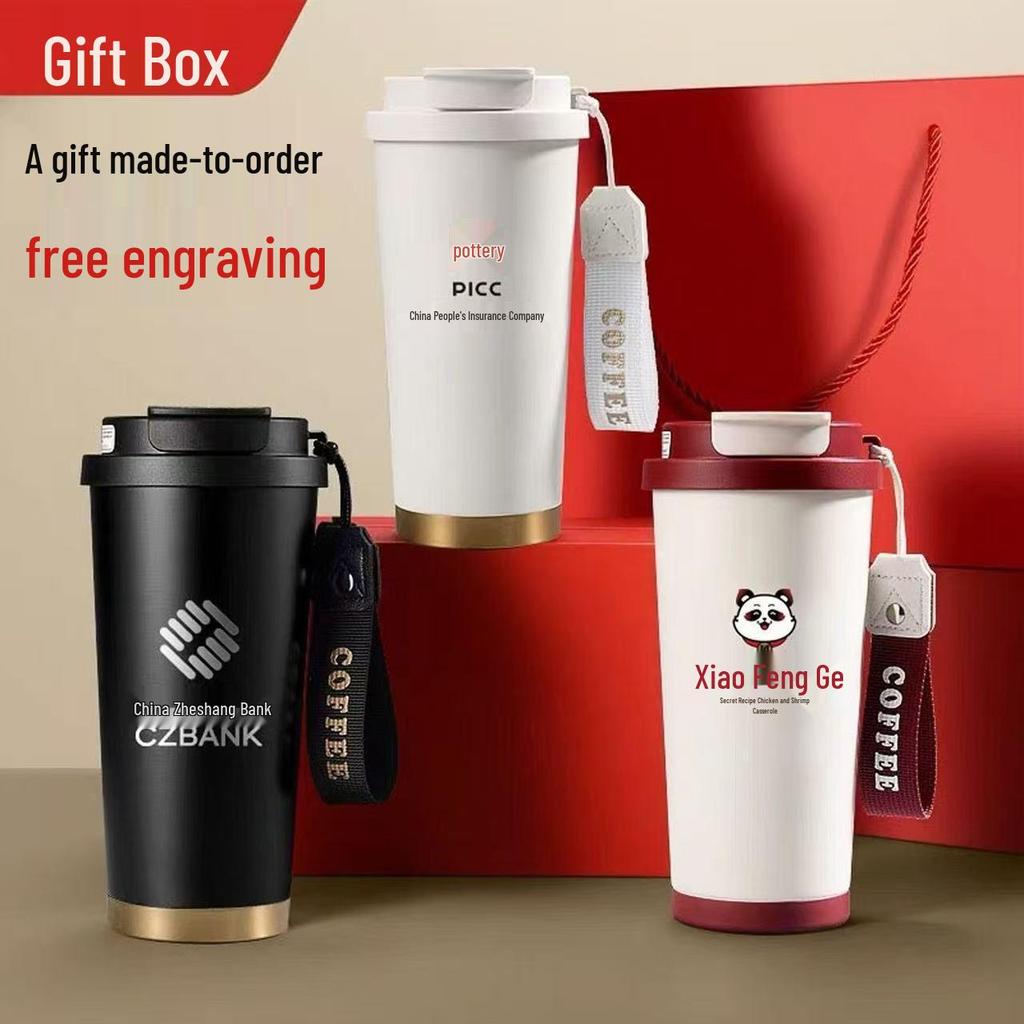 Custom Logo Stainless Steel Insulated Coffee Cup - Corporate Meeting Souvenir & Business Gift