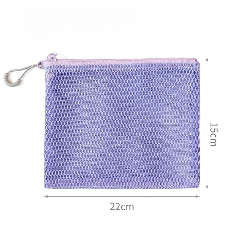 Mesh Travel Cosmetic Bag Portable Makeup Storage Bag Purses Women Large Capacity Zipper Make Up Organizer Storage Clutch