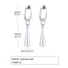 Men Water Drop Earrings Gifts Jewelry, Anti Allergy Stainless Steel Clip Ear Accessory No Piercing