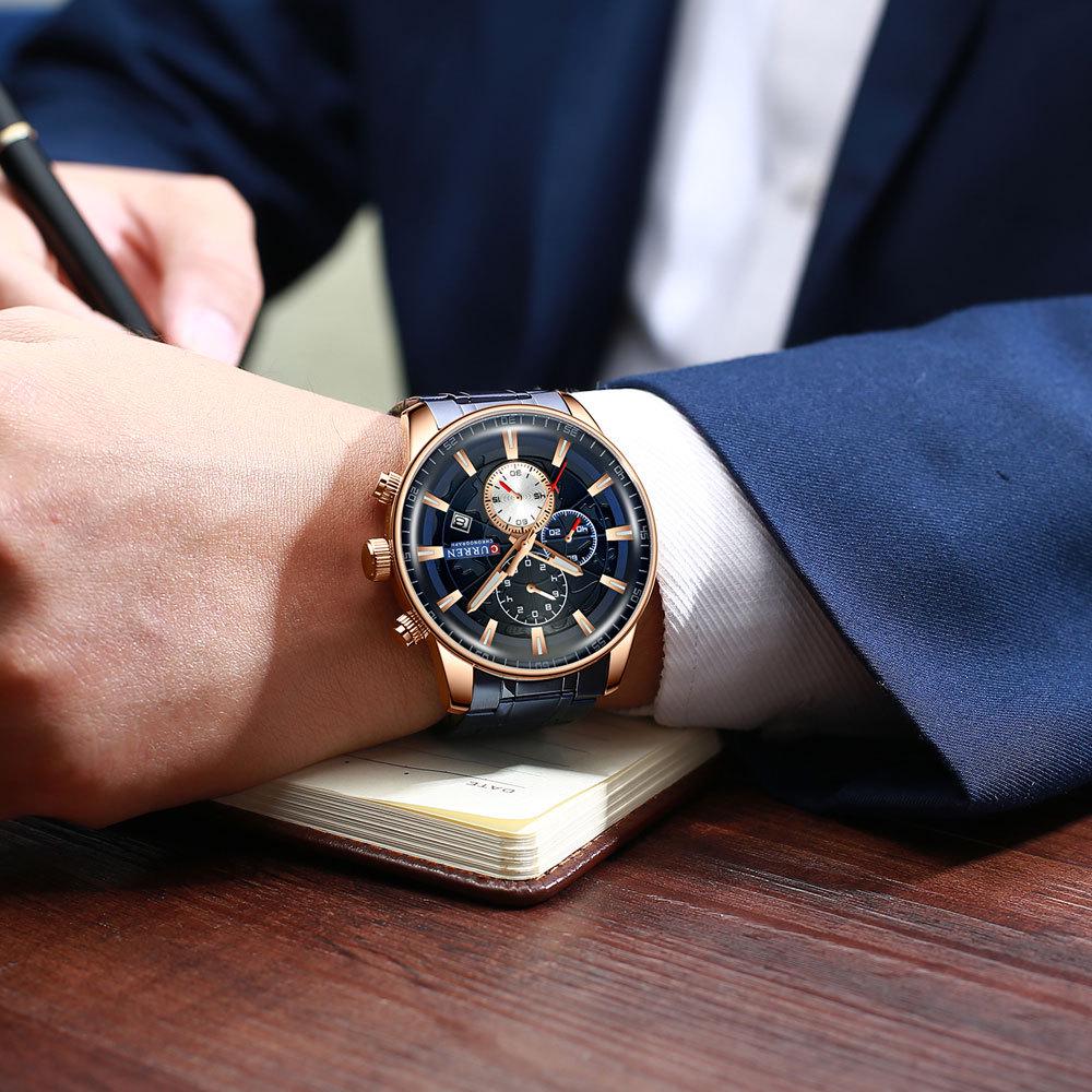 CURREN 8362 Men's Waterproof Six-Hand Business Calendar Watch